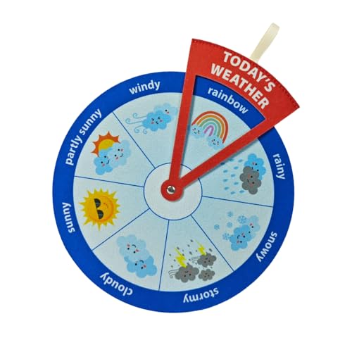 HarvMax Wetterrad-Wetterlernen – pädagogische und Lernaktivitäten für Kinder, Vorschul-Lernspielzeug, Klassenzimmer-Dekoration (Wetter) von HarvMax