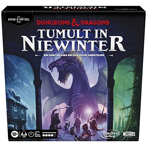 Dungeons & Dragons: Tumult in Niewinter, EIN Krimi- und Rätselspiel, D&D Escape Room Brettspiel für 2 − 6 Spieler von Hasbro Gaming