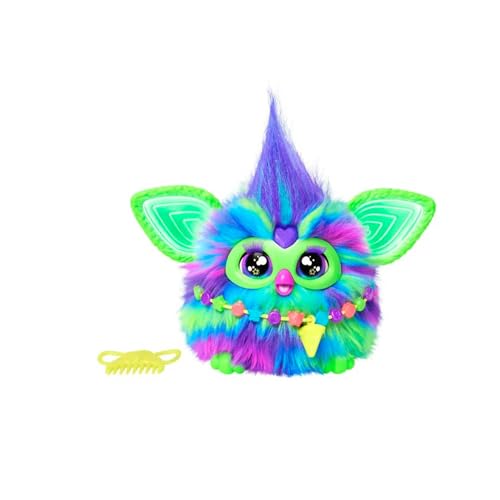 Hasbro Furby Galaxy, interaktives Plüschspielzeug, leuchtet im Dunkeln, spanische Version, elektronisches Spielzeug für Mädchen und Jungen, Geschenk des Weihnachtsmanns und der Heiligen DREI Könige von Hasbro