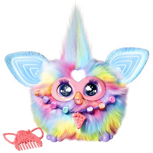 Furby Tie Dye, 15 Mode-Accessoires, interaktives Plüschtier für Mädchen und Jungen, animatronische Sprachaktivierung, ab 6 Jahren von Furby