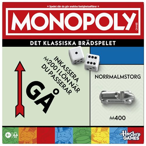 Brettspiel Monopoly mit Ablagefach und größeren Spielspielen - Deutsche Version von Hasbro Gaming