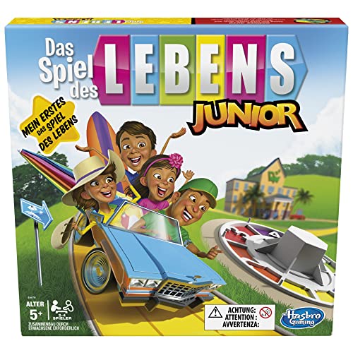 Das Spiel des Lebens Junior Brettspiel für Kinder ab 5 Jahren, Spiel für 2 – 4 Spieler von Hasbro Gaming