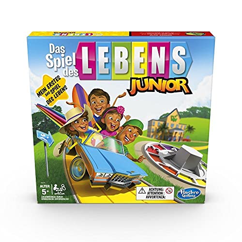 Das Spiel des Lebens Junior Brettspiel für Kinder ab 5 Jahren, Spiel für 2 – 4 Spieler von Hasbro Gaming