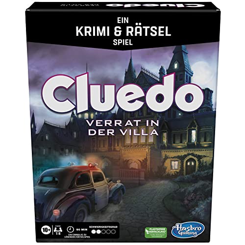 Hasbro Gaming Cluedo Verrat in der Villa, spannendes Krimi- und Rätselspiel für die ganze Familie (ab 10 Jahren) für bis zu 6 Spieler von Hasbro Gaming