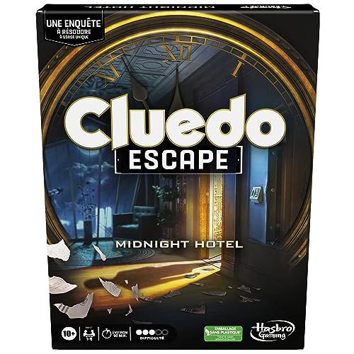 Hasbro Gaming Cluedo Escape Midnight Hotel, kooperatives Detektivspiel in Escape Game, 1 bis 6 Spieler ab 10 Jahren, für Fans klassischer Gesellschaftsspiele, Familie von Hasbro Gaming