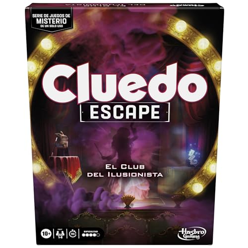 Hasbro Gaming Cluedo Escape: Der Club des Illusionisten, Mystery-Brettspiel Typ Escape Room für Halloween, kooperative Logikspiele für Jungen und Mädchen ab 10 Jahren, 1 bis 6 Spieler von Hasbro Gaming