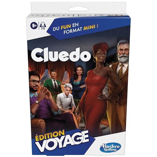 Hasbro Gaming Cluedo Reise-Edition, tragbares Spiel für 3 bis 6 Spieler, Reisespiel, Spiel für Kinder von Hasbro Gaming