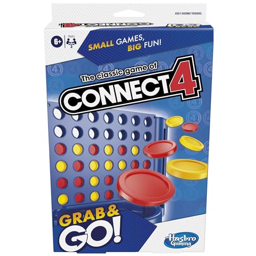 Hasbro Gaming Connect 4 Grab and Go Spiel, tragbares Spiel für 2 Spieler, Reisespiel für Kinder von Hasbro Gaming