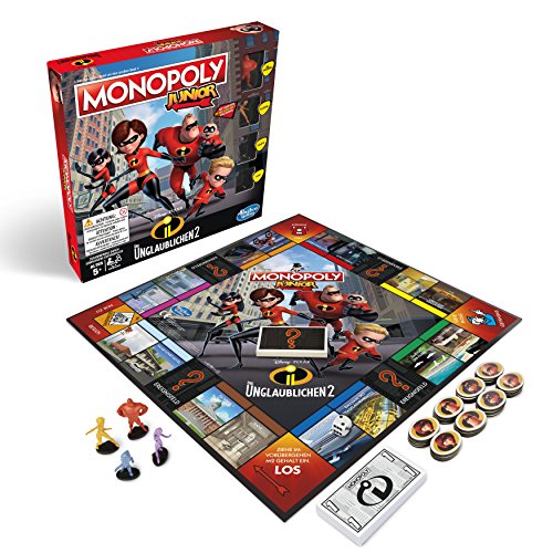 Hasbro Gaming E1781100 Incredibles 2 Monopoly Junior-Die Unglaublichen, Kinderspiel von Hasbro Gaming