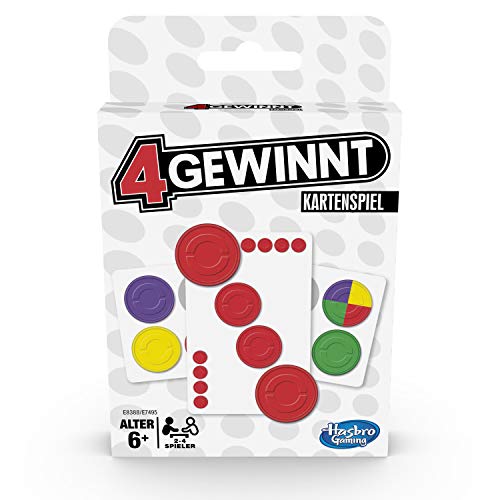 Hasbro Gaming E8388GC0 4 Gewinnt Kartenspiel für Kinder ab 6 Jahren, 2–4 Spieler von Hasbro Gaming