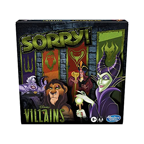 Hasbro Gaming Entschuldigung! Brettspiel: Disney Villains Edition Kinderspiel, Familienspiele ab 6 Jahren (Amazon Exclusive), Grün von Hasbro Gaming