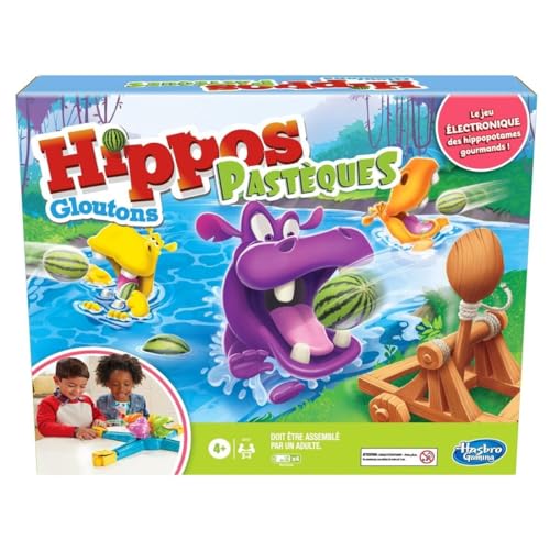 Hasbro Gaming Hippos Wassermelonen, Spiel für Kinder, ab 4 Jahren, Vorschul-Elektronikspiel für 2 bis 4 Spieler von Hasbro Gaming