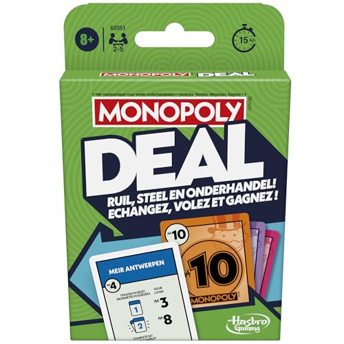 Hasbro Gaming Monopoly Deal Kartenspiel Französisch und Niederländisch von Hasbro Gaming