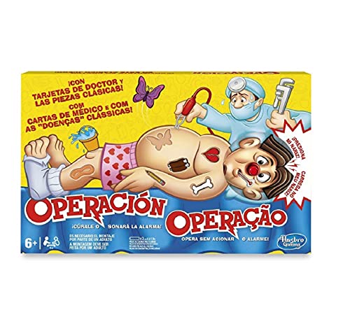 Hasbro Gaming – Operation, Klassische Edition (B2176150) spanische/portugiesische Version bunt von Hasbro Gaming