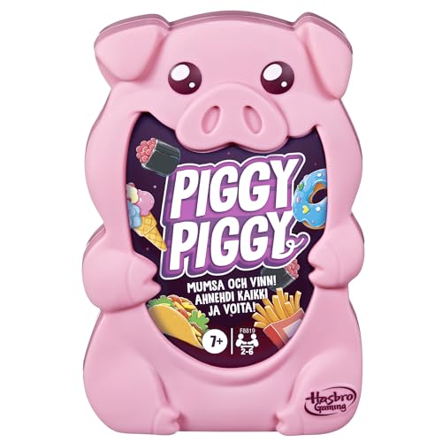 Hasbro Gaming Piggy Piggy-Spiel, lustige Familienkartenspiele für 2 bis 6 Spieler, ab 7 Jahren von Hasbro Gaming