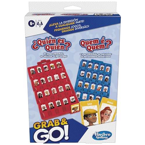 Hasbro Gaming Spiel Wer ist wer? Grab and Go - Das ursprüngliche Spiel zum Erraten des Charakters - Tragbares Spiel für 2 Spieler - Kinderspiel für Reisen von Hasbro Gaming