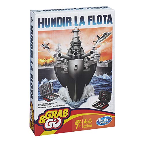 Hasbro Gaming B0995675 Hundir la Flota Viaje Gaming travel Strategiespiel, bunt von Hasbro Gaming