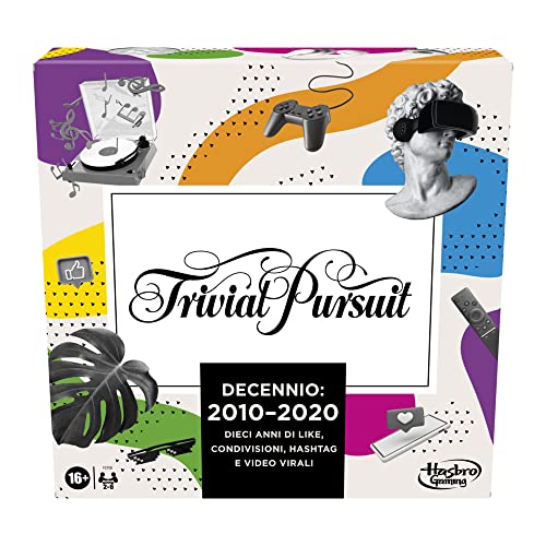 Hasbro Trivial Pursuit 2010-2020 - Brettspiel für Erwachsene und Jugendliche, Fragen und Antworten zur Volkskultur von 2 bis 6 Spielern (Kartenspiel, Hasbro Gaming), Part_B092ZXG72X, Mehrfarbig. von Hasbro Gaming