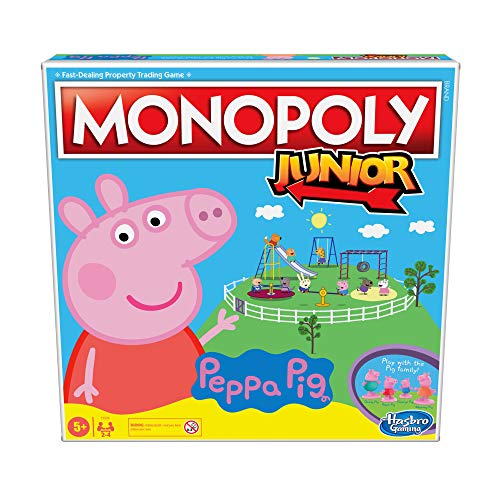 Monopoly Junior: Peppa Pig Edition Board Game for 2-4 Players, Indoor Game for Kids Ages 5 and Up von Hasbro Gaming