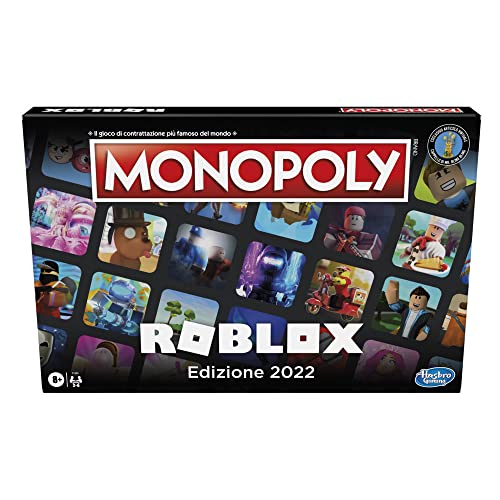 Monopoly Roblox (Kinderspielzeug, ab 8 Jahren, Hasbro Gaming) Länderversion: Italien ( Mehrfarbic ) von Monopoly