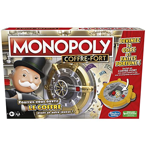 Monopoly Safe, Brettspiel für Familie und Kinder, 2 6 Spieler, ab 8 Jahren, inklusive Safe von Monopoly