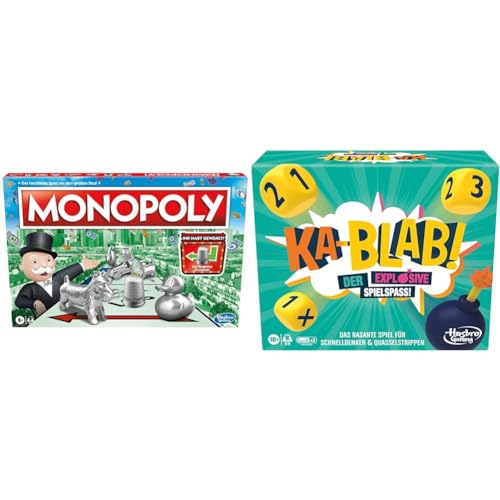 Monopoly Spiel & Hasbro Ka-Blab! Spiel für Familien, Teenager und Spiel für Kinder ab 10 Jahren, Kablab Spiel für Spieleabende für 2 – 6 Spieler von Hasbro Gaming