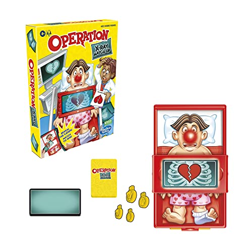 Operation Röntgen-Match-Up-Brettspiel für Kinder ab 4 Jahren von Hasbro Gaming