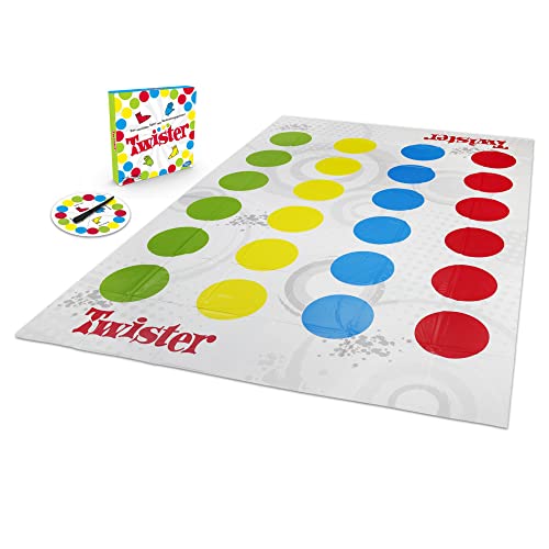 Hasbro Gaming Twister Partyspiel für Familien und Kinder, Twister Spiel ab 6 Jahren, kultiges Spiel für drinnen und draußen – perfektes Ostergeschenk für Kinder von Hasbro Gaming