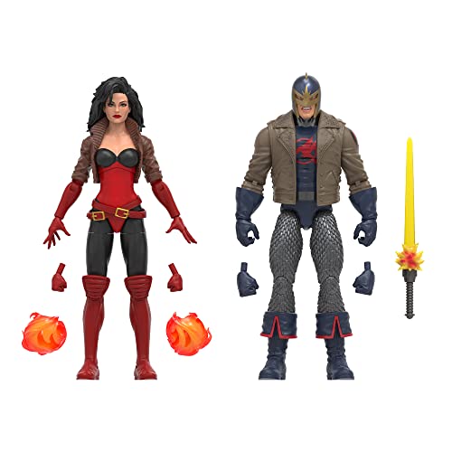 Hasbro Marvel Legends Series Marvel's Black Knight und Marvel's Sersi, Avengers 60th Anniversary Action-Figuren (15 cm) von AVENGERS