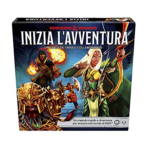 Asmodee Italien- Dungeons & Dragons: Abenteuer beginnen, Brettspiel, Italienische Ausgabe, mehrfarbig, 2986 von Hasbro