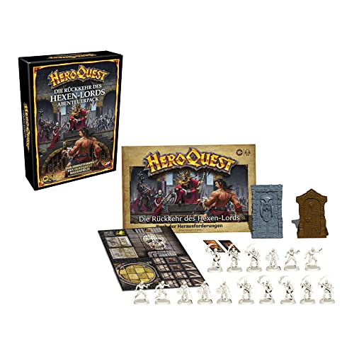 Hasbro Avalon Hill HeroQuest Die Rückkehr des Hexen-Lords Abenteuerpack, Dungeon Crawler Spiel ab 14 Jahren, HeroQuest Basisspiel erforderlich von Avalon Hill