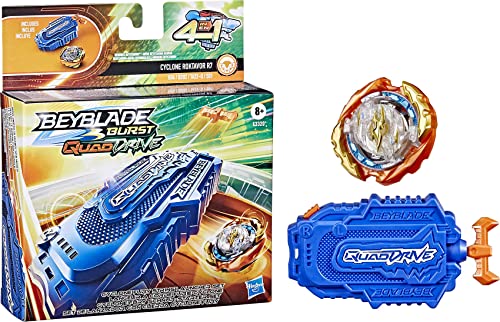 Beyblade Burst QuadDrive Cyclone Fury Schnur-Starter Set − Battle Set mit Schnur-Starter und Kreisel von Hasbro