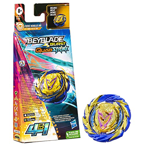 Beyblade Burst QuadStrike, Single Pack Fierce Achilles A8, Spielzeug für Kinder ab 8 Jahren von Hasbro