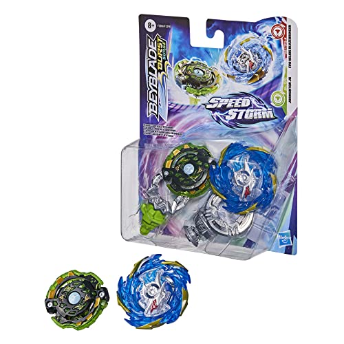 Beyblade Surge Speedstorm Evo Helios Blazebringer und Jormuntor J6 Kreisel Doppelpack – Battle Kreisel Spielzeug von Hasbro