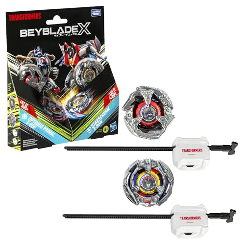 Beyblade X Transformers Collab Optimus Primal 3-60F vs. Starscream 3-80N Multipack, Weihnahchtsgeschenke für die Familie und für spannende Abende unterm Weihnachtsbaum von Hasbro