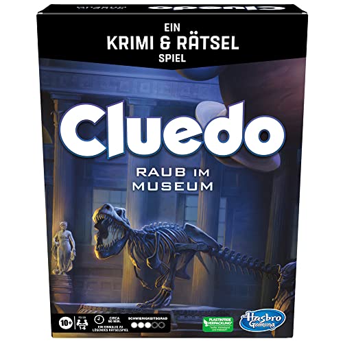 Hasbro Gaming Cluedo Raub im Museum, Krimi- und Rätselspiel für die ganze Familie, Halloween-Brettspiel mit einem ungeklärten Raub, für Detektive ab 10 Jahren, für bis zu 6 Spieler von Hasbro Gaming