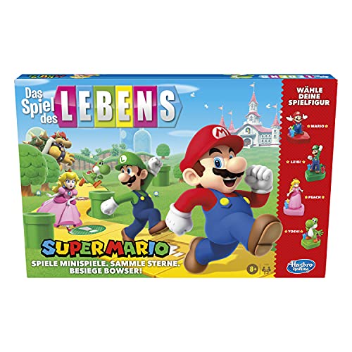 Hasbro Das Spiel des Lebens Super Mario Brettspiel für Kinder ab 8 Jahren, Minispiele Spielen, Sterne sammeln und gegen Bowser kämpfen von Hasbro Gaming