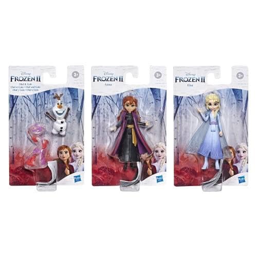 Disney Frozen 2 bewegliche Actionfigur, 10 cm, 3 Stück, Anna, Elsa, Olaf und Gale von Hasbro