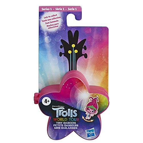 DREAMWORKS TROLLS World Tour Tiny Dancers Überraschungs 4er-Pack Serie 2, Tiny Dancers Puppen, Clips, Ringe und Brillen, ab 4 Jahren von DREAMWORKS TROLLS