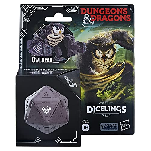 Dungeons & Dragons Dicelings Owlbear, D&D Drachenspielzeug zum Sammeln, Action-Figur von Hasbro