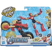 Hasbo - Marvel Bend and Flex, Flex Rider Iron Man mit 2-in-1 Motorrad von Hasbro