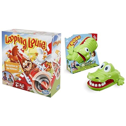 Hasbro 15692398 Looping Louie Kinderspiel, lustiges 3D Partyspiel & Play-Doh E4898100 Kroko Doc, Spiel für Kinder ab 4 Jahren von Hasbro