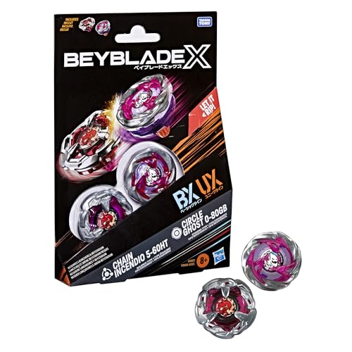 Hasbro Beyblade X Circle Ghost 0-80GB & Chain Incendio 5-60HT Dual Pack Set Hasbro Beyblade X Circle Ghost 0-80GB & Chain Incendio 5-60HT Dual Pack Set von Hasbro