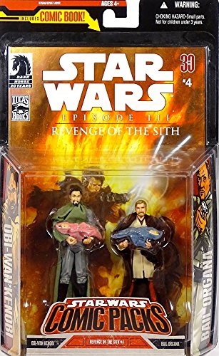 Hasbro Comic Pack mit den Figuren Bail Organa mit Baby Leia & Obi-Wan mit Baby Luke inkl. Dark Horse Comic Star Wars 30th Anniversary Collection 2007 von Hasbro