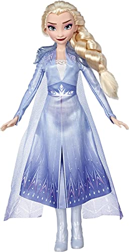 Disney Die Eiskönigin ELSA Puppe mit langem blondem Haar und blauem Outfit zu Disney Die Eiskönigin 2, Spielzeug für Kinder ab 3 Jahren von Hasbro