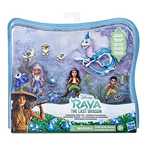 Hasbro Disney Prinzessinnen Raya und der letzte Drache Kumandra Spielset, 7 Puppen und Puppenzubehör, Raya, Sisu als Mensch, Ongis, Boun und Sisu, Spielzeug für Kids, Mehrfarbig, E9474 von Disney Princess