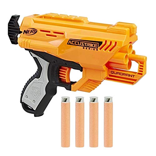 NERF Hasbro E0012 N-Strike Elite AccuStrike Quadrant, Spielzeugblaster mit rotierender Trommel von NERF