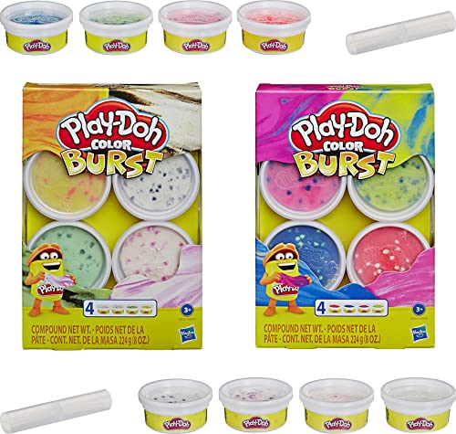 Hasbro E6966 Play-Doh-Color Burst 4er-Pack, M von Hasbro