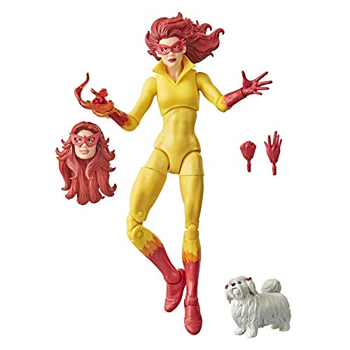 X-Men Hasbro Marvel Legends Series Avengers 15 cm große Marvel‘s Firestar mit Hund Action-Figur und 6 Accessoires für Kids ab 4 Jahren, F02125L0 von Marvel