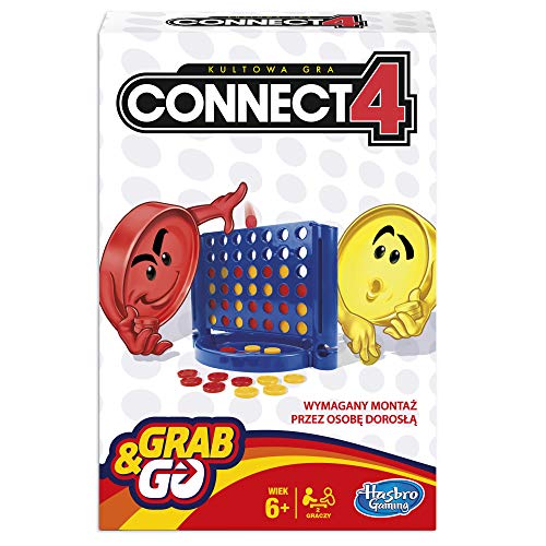 Hasbro Gaming Connect 4 Grab and Go, Portable 2 Spieler Spieler, tolles Reisespiel für Kinder ab 6 Jahren von Hasbro